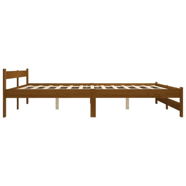 vidaXL Seng/Sengeramme honningbrun heltre furu 120x200 cm change1
