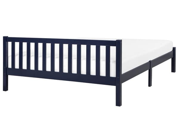 Seng med Ramme Blå Fyrretræ 140 x 200 cm Skandinavisk Stil