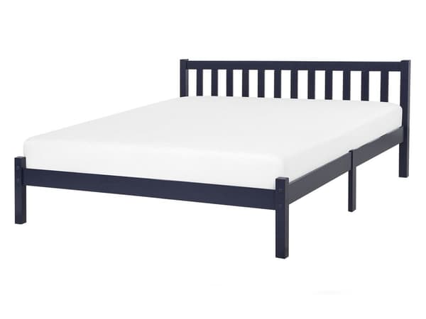 Seng med Ramme Blå Fyrretræ 140 x 200 cm Skandinavisk Stil