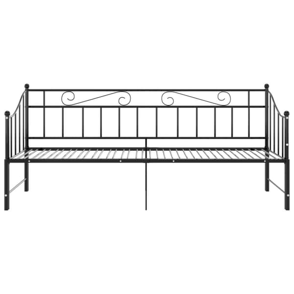 vidaXL sengestel til udtræksseng 90x200 cm metal sort