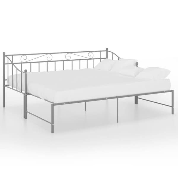 vidaXL Vuodesohvan runko harmaa metalli 90x200 cm