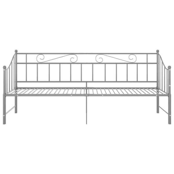 vidaXL Vuodesohvan runko harmaa metalli 90x200 cm