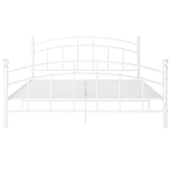 vidaXL sengestel 160x200 cm metal hvid change1