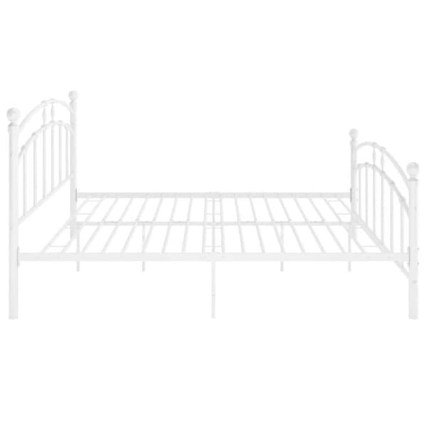 vidaXL sengestel 160x200 cm metal hvid change1