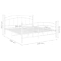 Miniatyrbillede 7 af 8: vidaXL sengestel 160x200 cm metal hvid change1