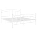 Miniatyrbillede 2 af 8: vidaXL sengestel 160x200 cm metal hvid change1