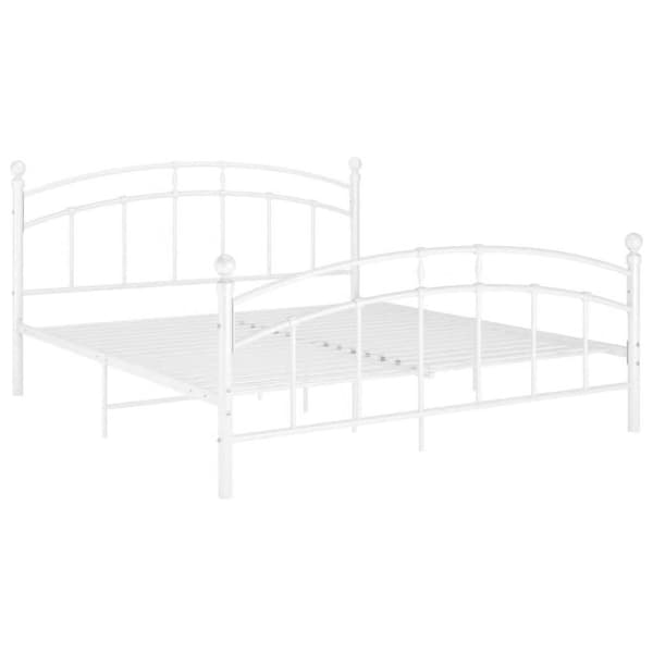 vidaXL sengestel 160x200 cm metal hvid change1