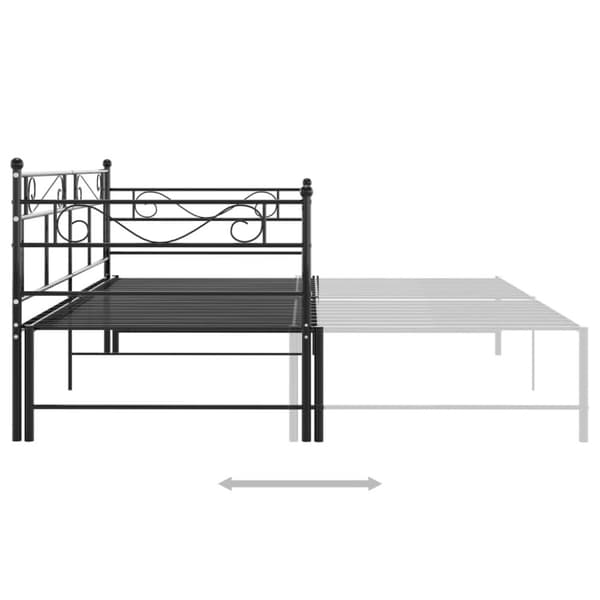 vidaXL Vuodesohvan runko musta metalli 90x200 cm