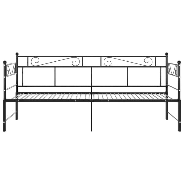 vidaXL Vuodesohvan runko musta metalli 90x200 cm