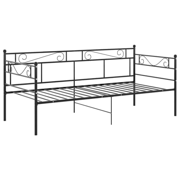 vidaXL Sohvasängyn runko musta metalli 90x200 cm