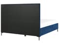 Pikkukuva 7 / 11: Sänky sininen sametti kangas 140 x 200 cm metallijalat nostettava säilytystila