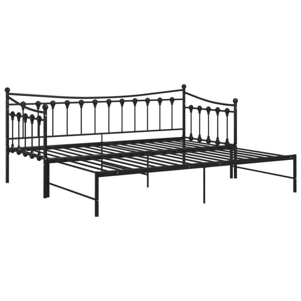 vidaXL Vuodesohvan runko musta metalli 90x200 cm