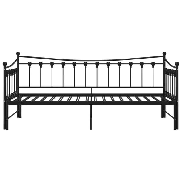 vidaXL Vuodesohvan runko musta metalli 90x200 cm