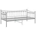 Miniatyrbilde 5 av 11: vidaXL Ramme til sovesofa grå metall 90x200 cm