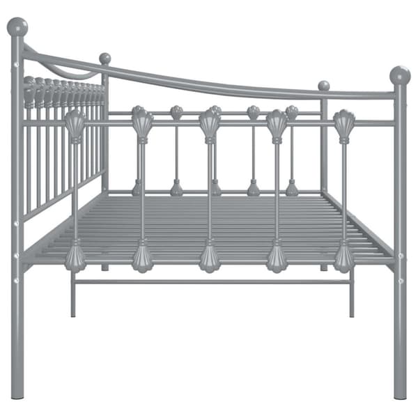 vidaXL Sängram bäddsoffa grå metall 90x200 cm