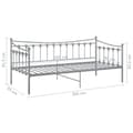 Miniatyrbilde 10 av 11: vidaXL Ramme til sovesofa grå metall 90x200 cm