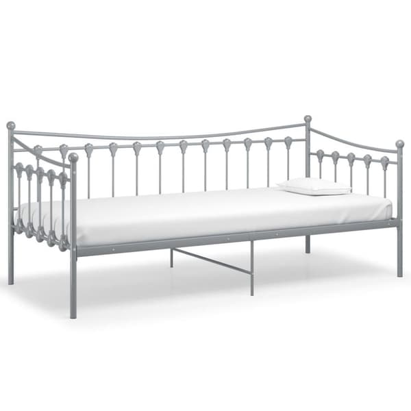 vidaXL Ramme til sovesofa grå metall 90x200 cm