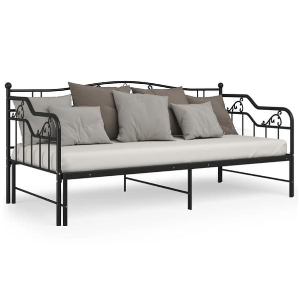 vidaXL Vuodesohvan runko musta metalli 90x200 cm