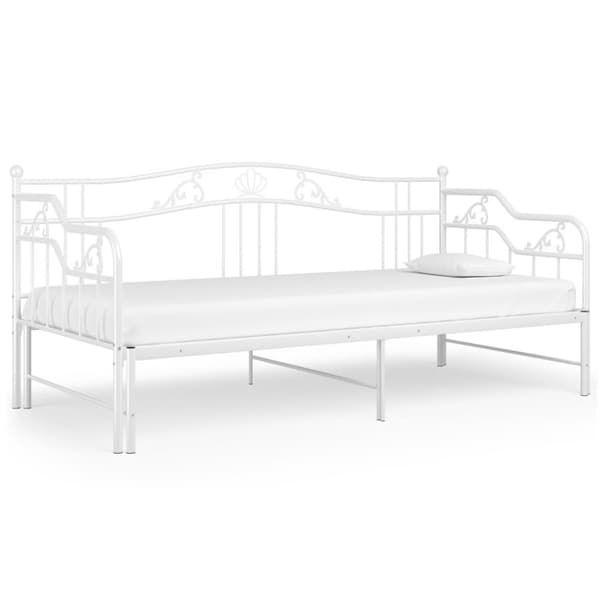 vidaXL Vuodesohvan runko valkoinen metalli 90x200 cm