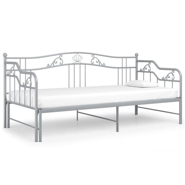 vidaXL Vuodesohvan runko harmaa metalli 90x200 cm