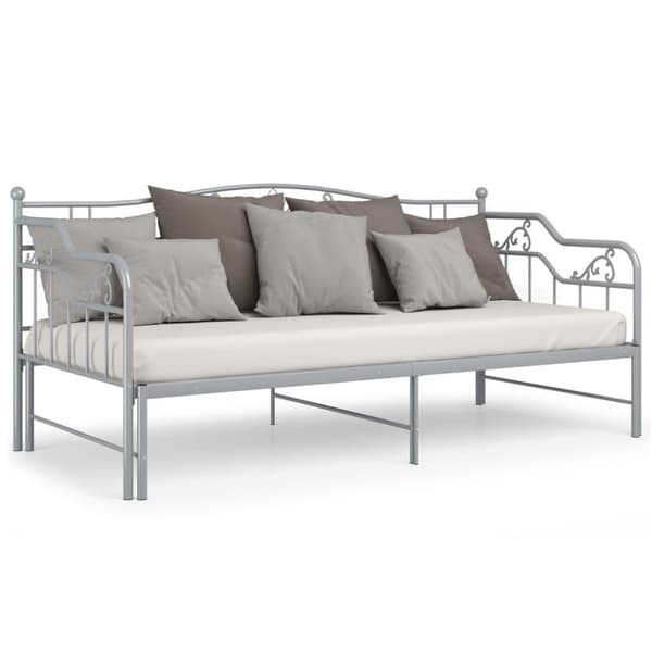 vidaXL Vuodesohvan runko harmaa metalli 90x200 cm