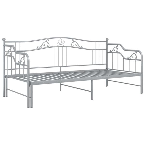 vidaXL Vuodesohvan runko harmaa metalli 90x200 cm