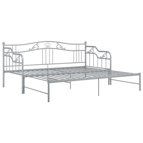 vidaXL Vuodesohvan runko harmaa metalli 90x200 cm