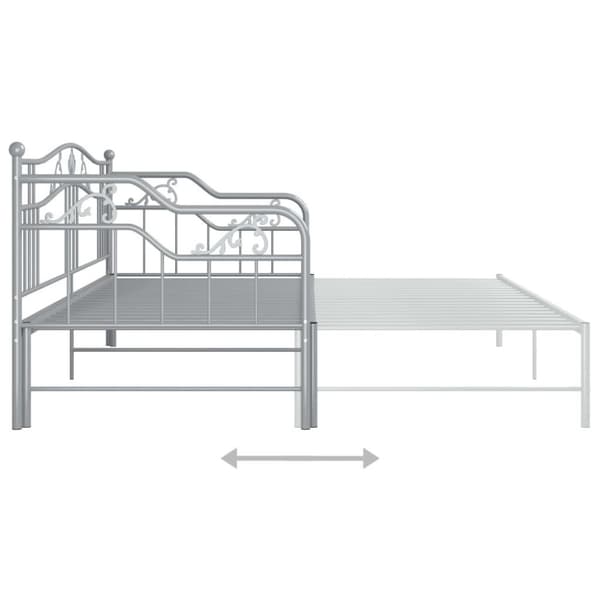 vidaXL Vuodesohvan runko harmaa metalli 90x200 cm