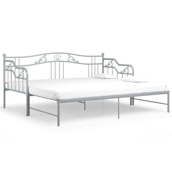 vidaXL Vuodesohvan runko harmaa metalli 90x200 cm