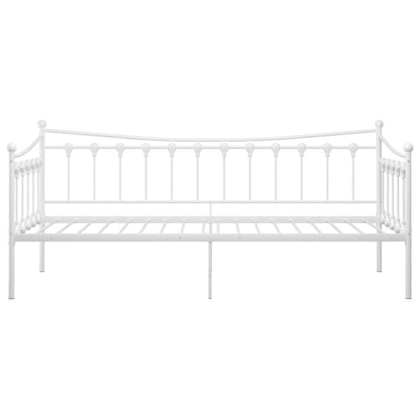 vidaXL Sohvasängyn runko valkoinen metalli 90x200 cm