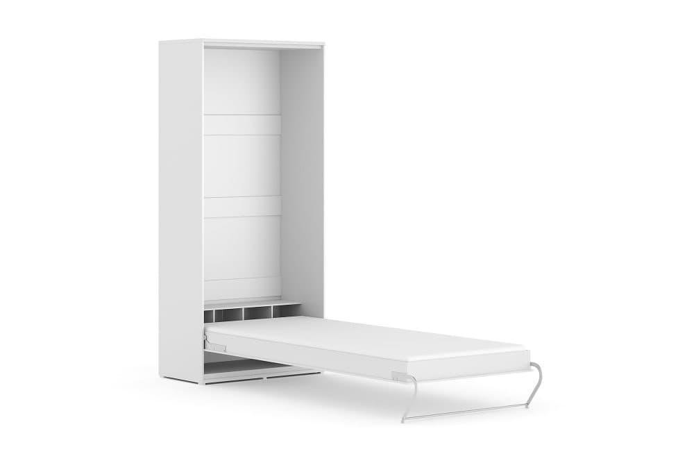 COMPACT Sängskåp 90x200 cm inkl Madrass Basic Vit