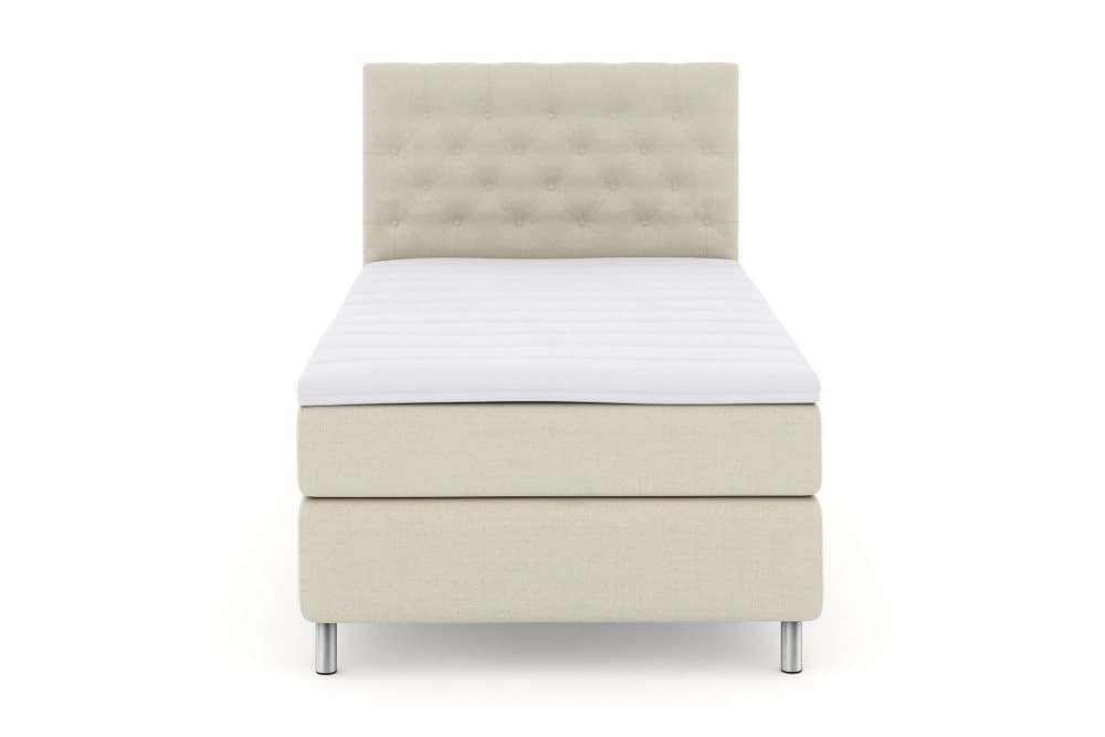 LEXI No 3 Kontinentalsäng 120 Medium Beige/Metall