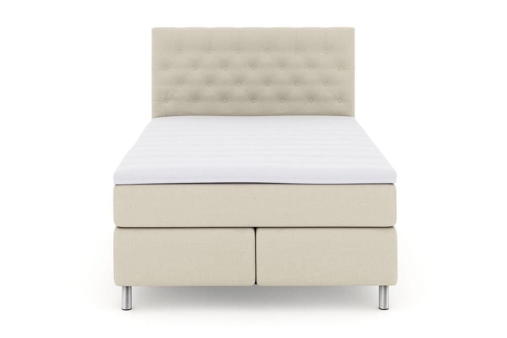 LEXI No 3 Kontinentalsäng 160 Fast/Medium Beige/Metall