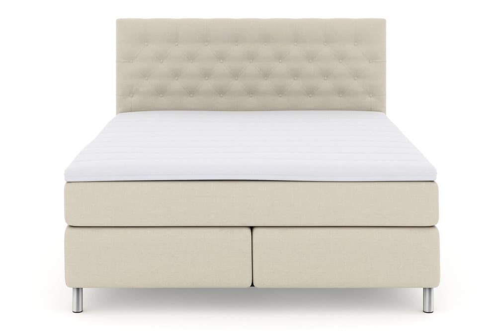 LEXI No 3 Kontinentalsäng 180 Fast/Medium Beige/Metall
