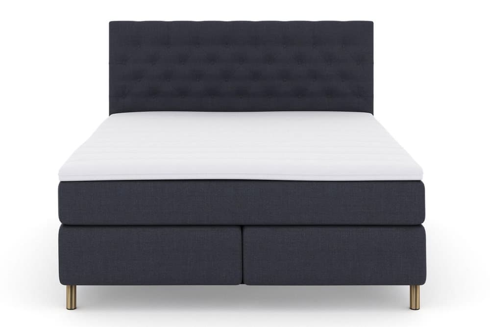 LEXI No 3 Kontinentalsäng 180 Fast Blå/Koppar