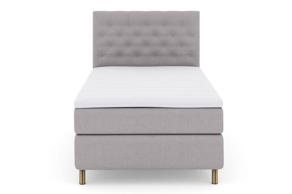 LEXI No 3 Kontinentalsäng 120 Medium Ljusgrå/Koppar