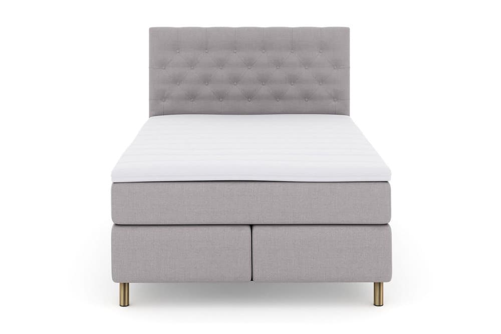 LEXI No 3 Kontinentalsäng 140 Medium Ljusgrå/Koppar