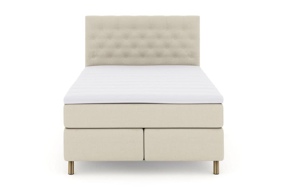 LEXI No 3 Kontinentalsäng 160 Fast/Medium Beige/Koppar