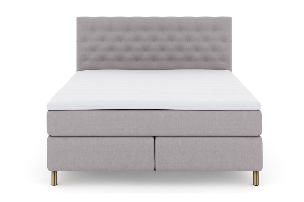 LEXI No 3 Kontinentalsäng 180 Fast/Medium Ljusgrå/Koppar