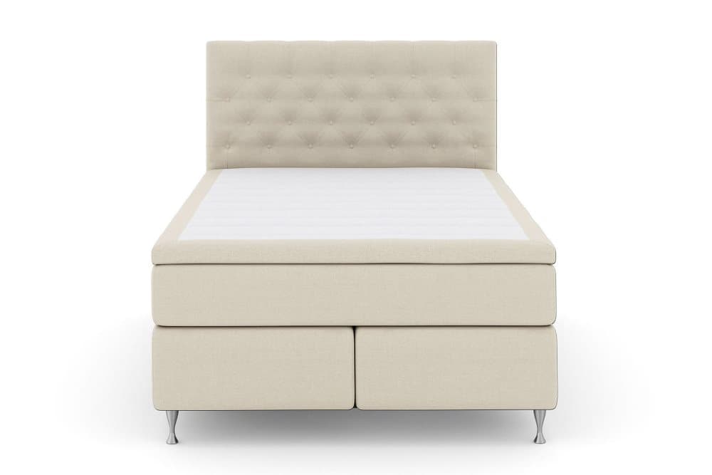 LEXI No 4 Kontinentalsäng 140 Fast Beige/Silver