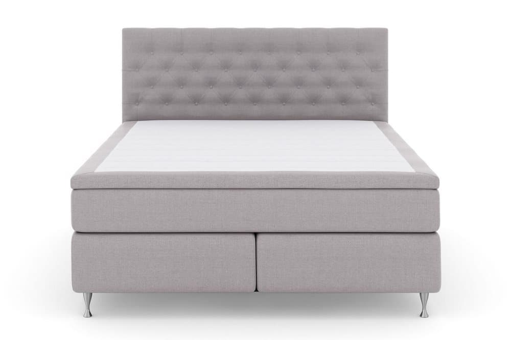 LEXI No 4 Kontinentalsäng 210 Medium Ljusgrå/Silver