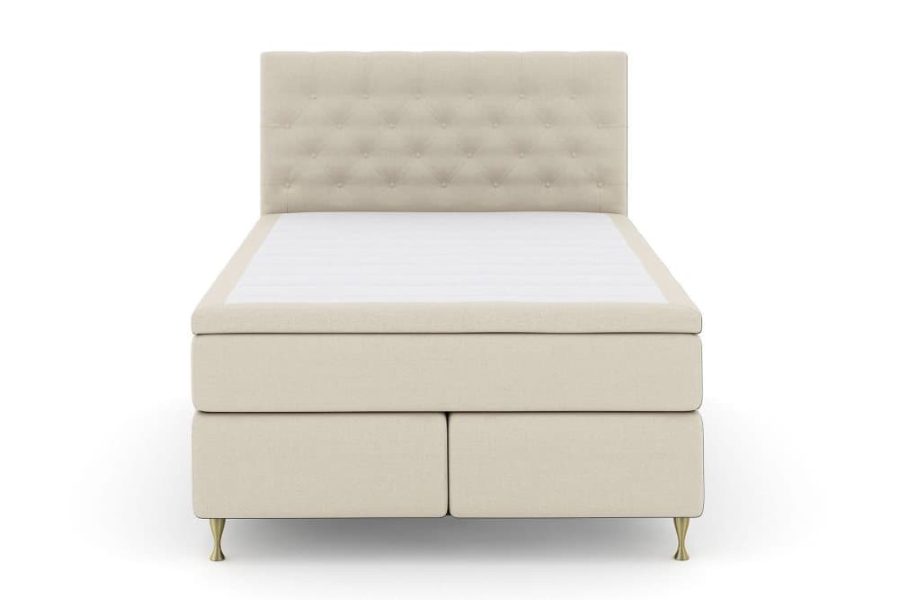 LEXI No 4 Kontinentalsäng 160 Fast/Medium Beige/Guld