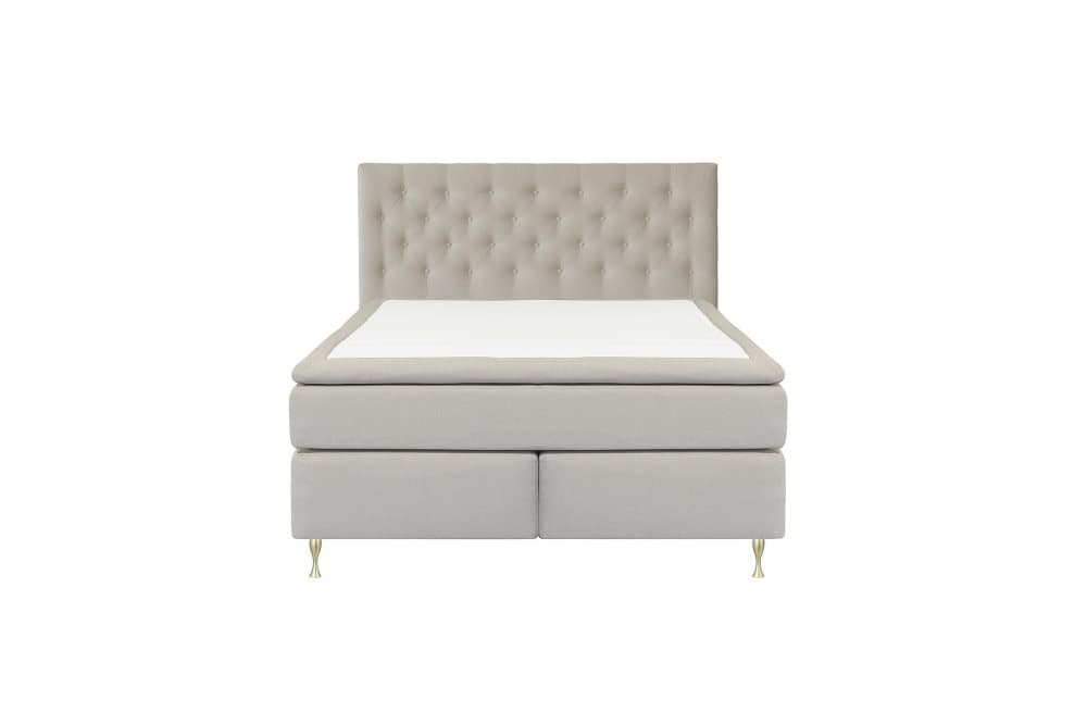 LEXI No 4 Kontinentalsäng 210 Fast/Medium Beige/Guld