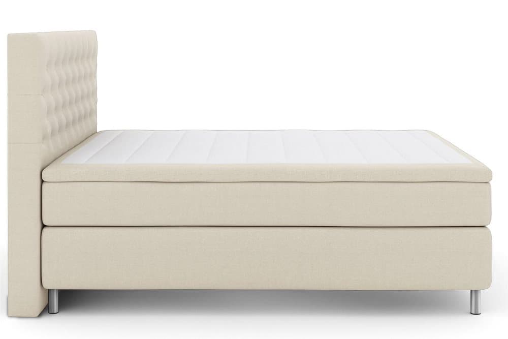LEXI No 4 Kontinentalsäng 210 Medium Beige/Metall