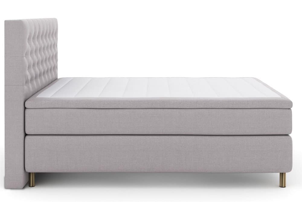 LEXI No 4 Kontinentalsäng 160 Fast/Medium Ljusgrå/Koppar