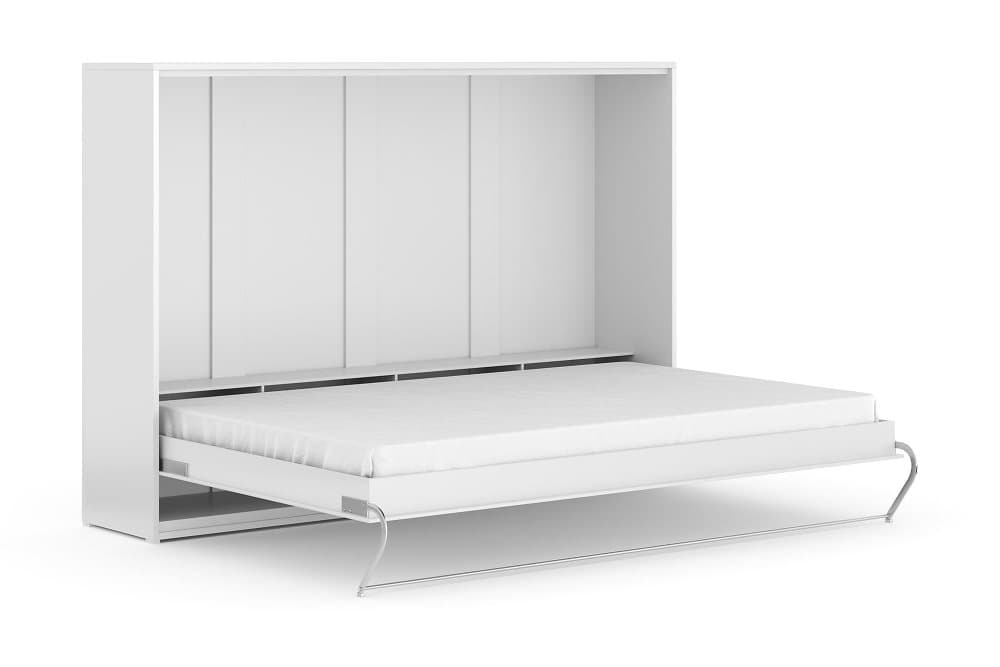 SMART Sängskåp 140x200 Horisontellt Vit Högglans