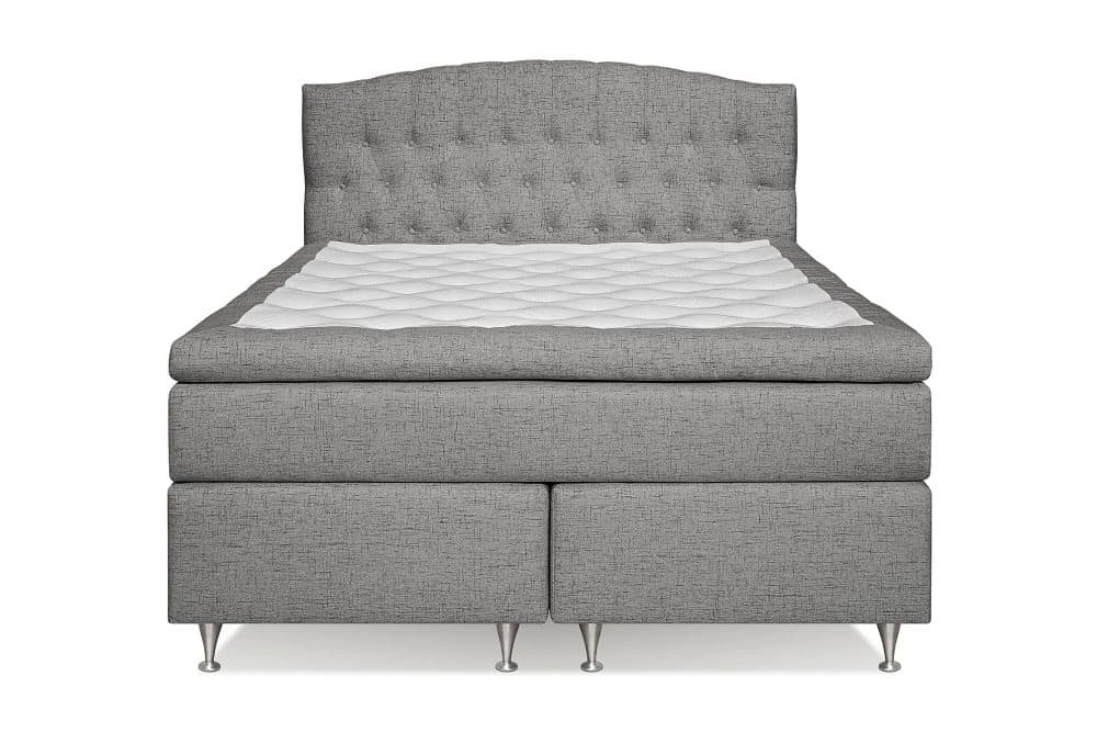 STACIA Kontinentalsäng 160x200 Fast Grå