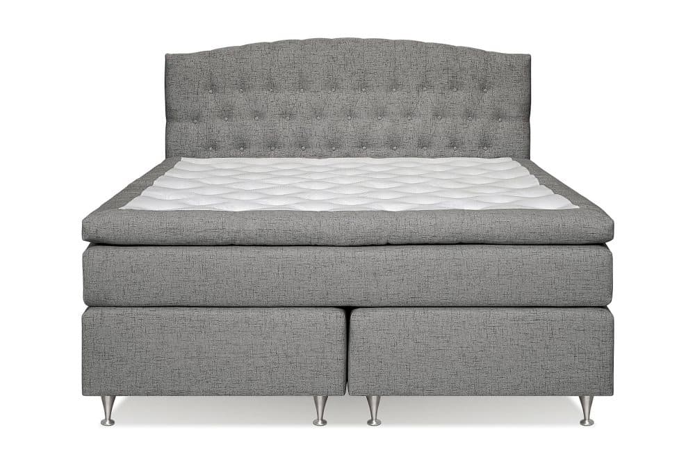 STACIA Kontinentalsäng 180x200 Medium Grå