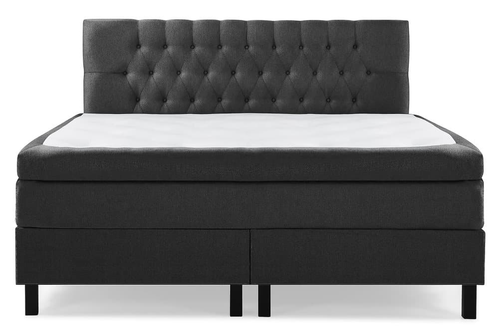 HAPPY Kontinentalsäng 180 Polyeter Svart/Grå