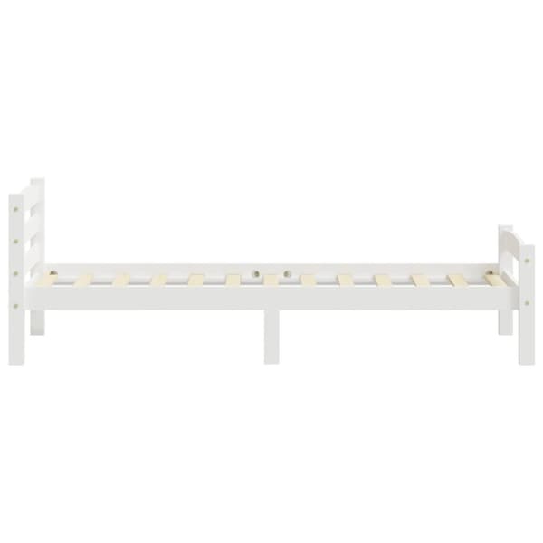 vidaXL Sengeramme hvit heltre furu 100x200 cm